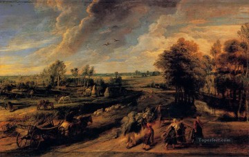 el regreso de los trabajadores agrícolas de los campos Peter Paul Rubens Pinturas al óleo